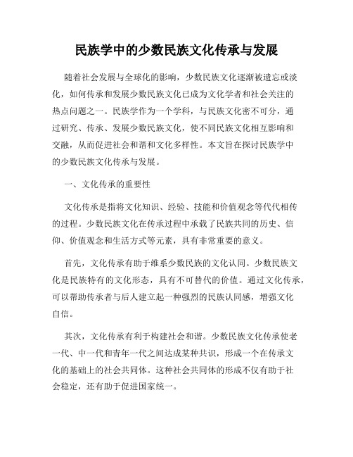 民族学中的少数民族文化传承与发展