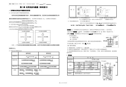 高中化学必修二  第二章化学反应与能量  章末复习