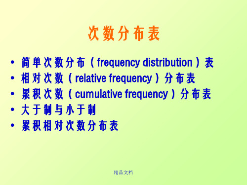 心理统计学PPT课件(3)：数据整理与特征量