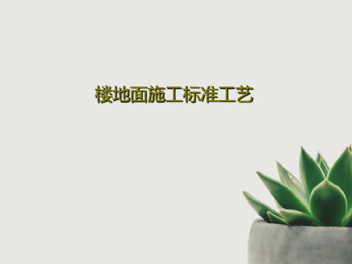 楼地面施工标准工艺共40页