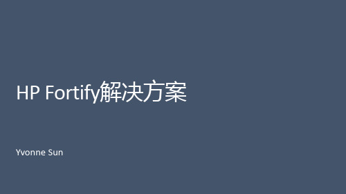 HP Fortify解决方案FY15_Yvonne