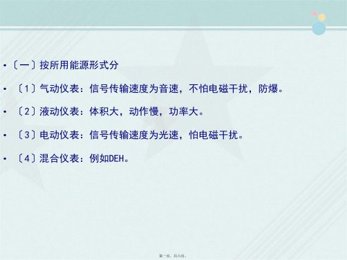 电厂热工自动化技术《项目一  热工自动装置认识  任务1知识点2  热工自动装置的分类》