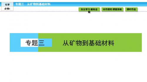 《金版新学案》2018-2019学年高中化学(苏教版)必修1课件：专题3 从矿物到基础材料 3.1.1