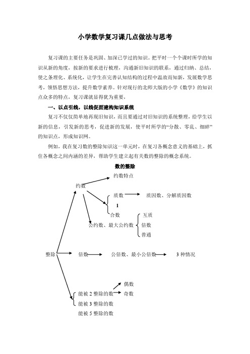 小学数学复习课几点思考与做法