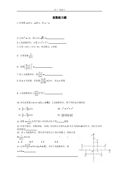 复数经典练习题