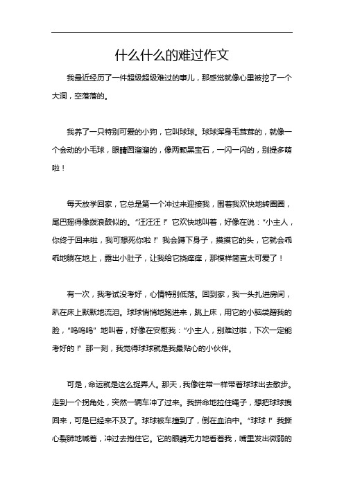 什么什么的难过作文