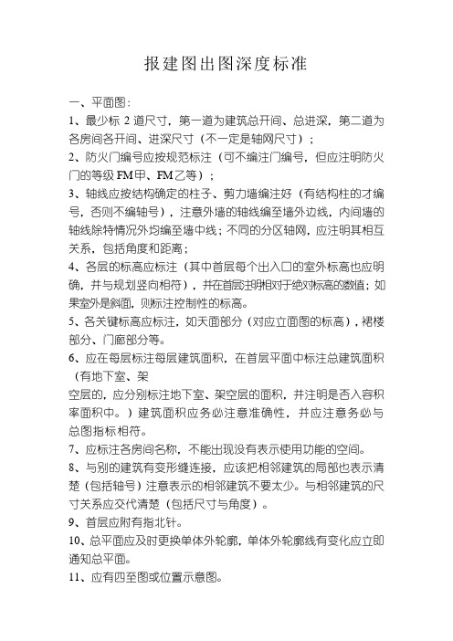 方案报建图纸深度