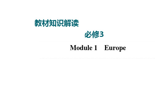 2021届高考英语一轮复习高考外研英语必修三  Module 1 Europe 课件