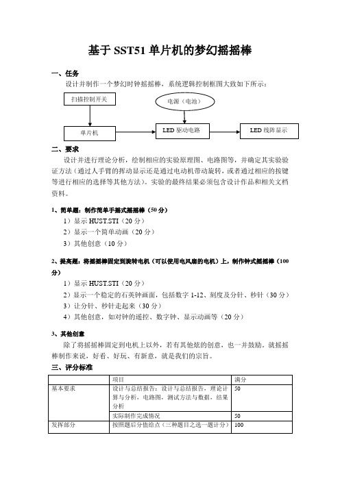 基于SST51单片机的梦幻摇摇棒汇总