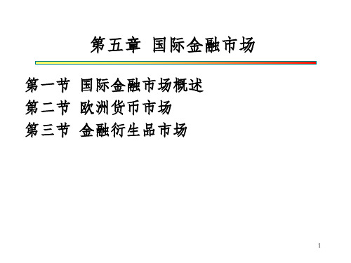 国际金融第五章+国际金融市场