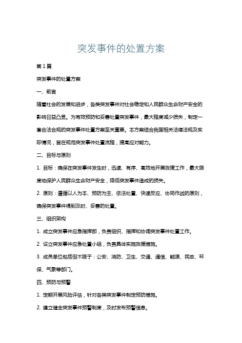 突发事件的处置方案