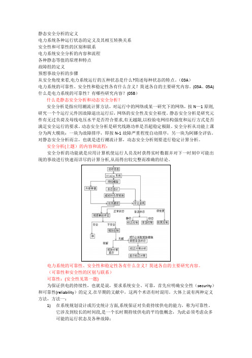 电力系统博士入学考试必备---静态安全分析