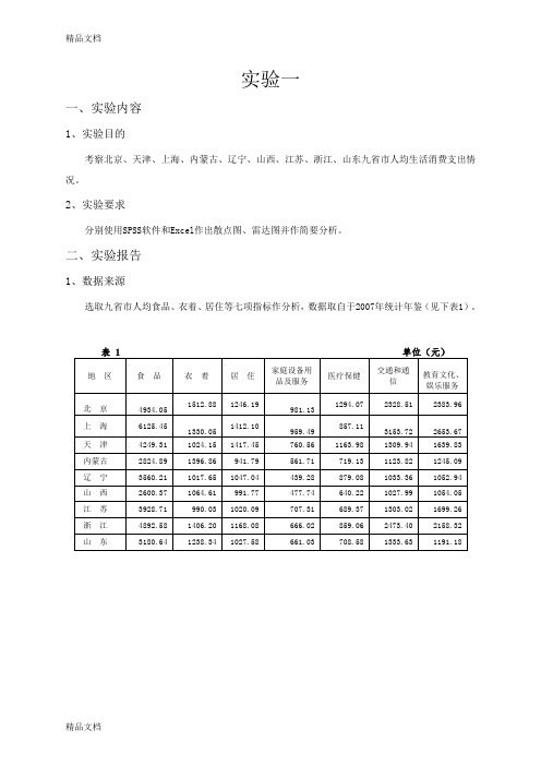 (整理)多元统计分析-实验一.