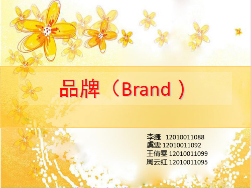 Brand  品牌名称的翻译祥解