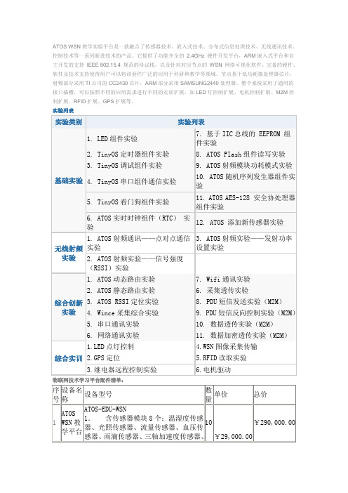 物联网教学开发平台