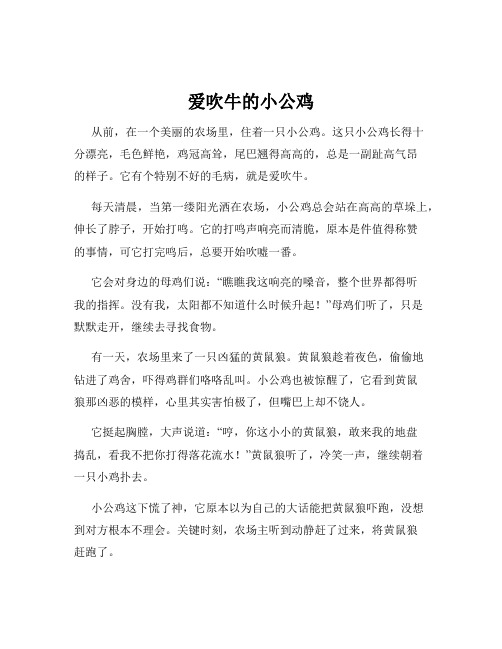 爱吹牛的小公鸡