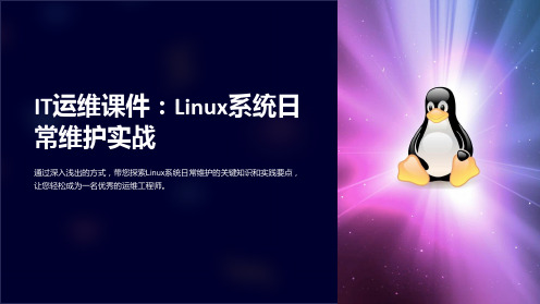 《IT运维课件：Linux系统日常维护实战》