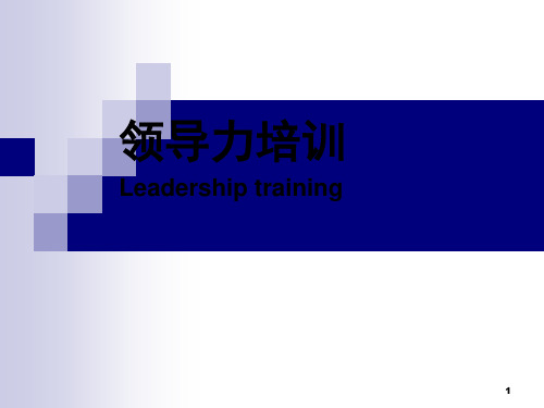 领导力培训 Leadership Training(课堂PPT)