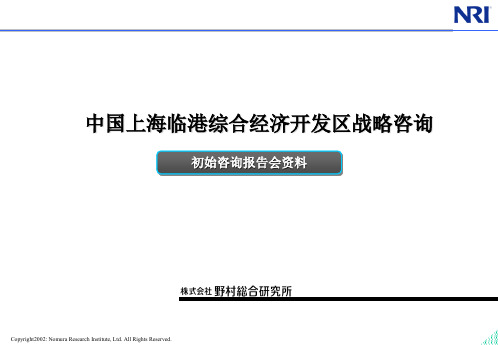 中国上海临港综合经济开发区战略咨询PPT课件