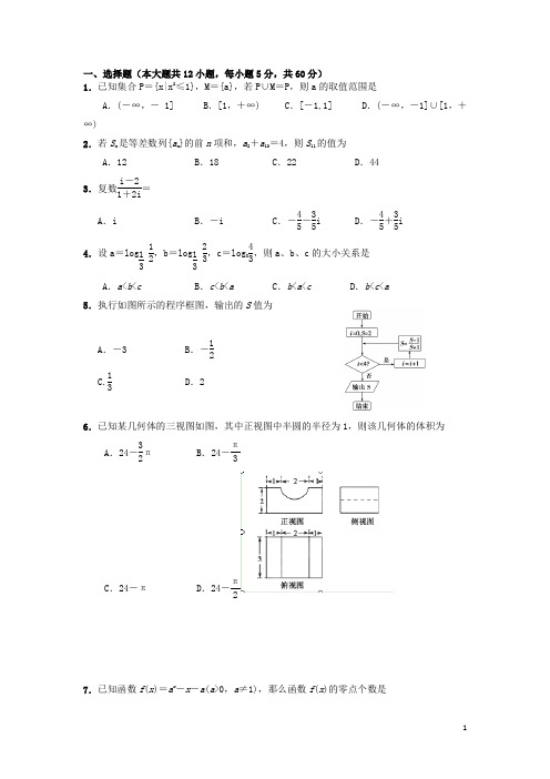 内蒙古包头市高三数学下学期综合检测(一)(一模)试题 文 新人教A版