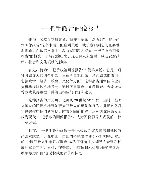 一把手政治画像报告