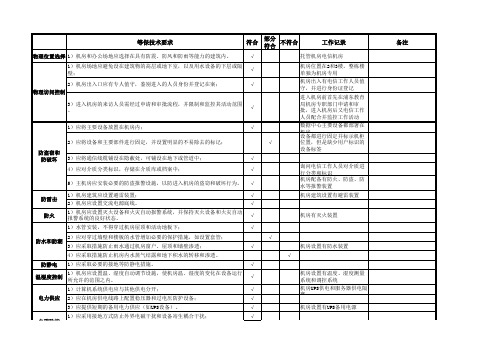 等级保护差距分析表--物理安全