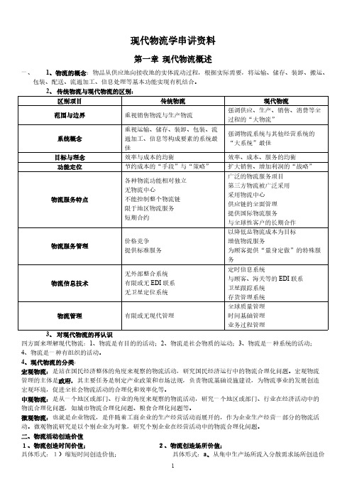 [VIP专享]现代物流学串讲资料