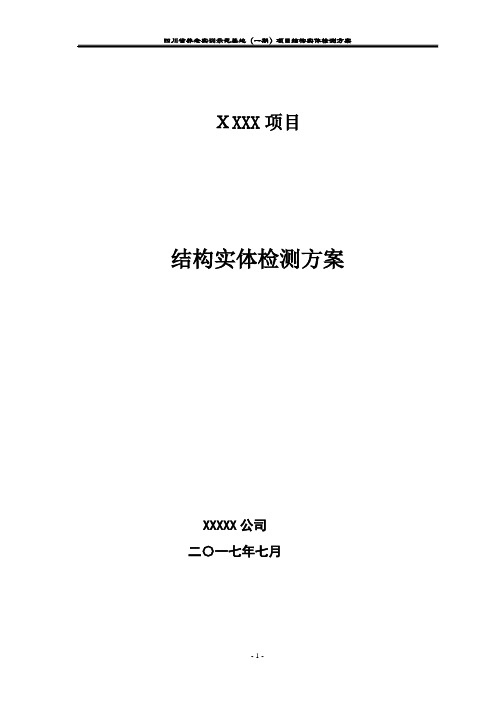 结构实体检测方案【范本模板】