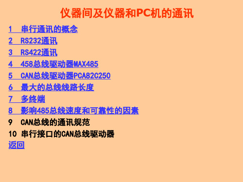 仪器间及仪器和PC机的通讯