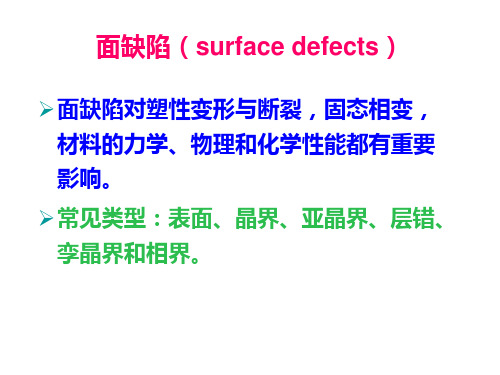 晶体缺陷9 面缺陷