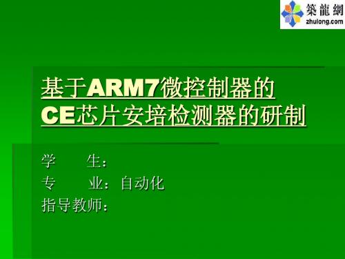 毕业设计20基于ARM7微控制器的 CE芯片安培检测器的研制