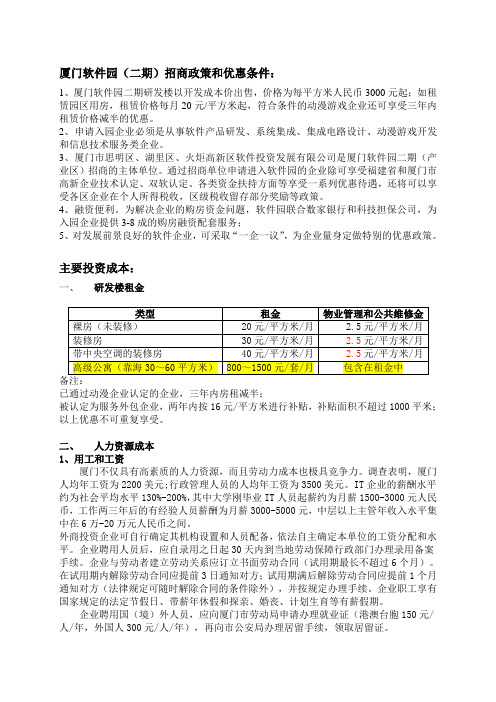 厦门软件园二期投资指南