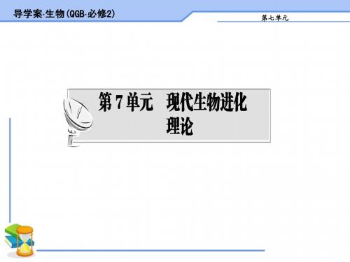 2015版高中生物(人教版,必修2)课件(预学+导学+固学+思学):第7单元+现代生物进化理论(共173张PPT)