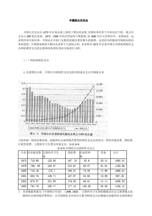 中国公共支出分析