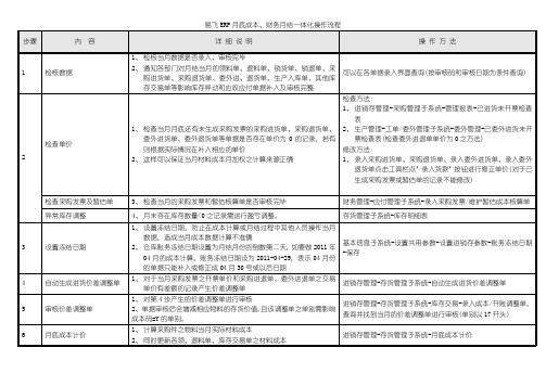 易飞ERP月底成本、财务月结一体化操作流程