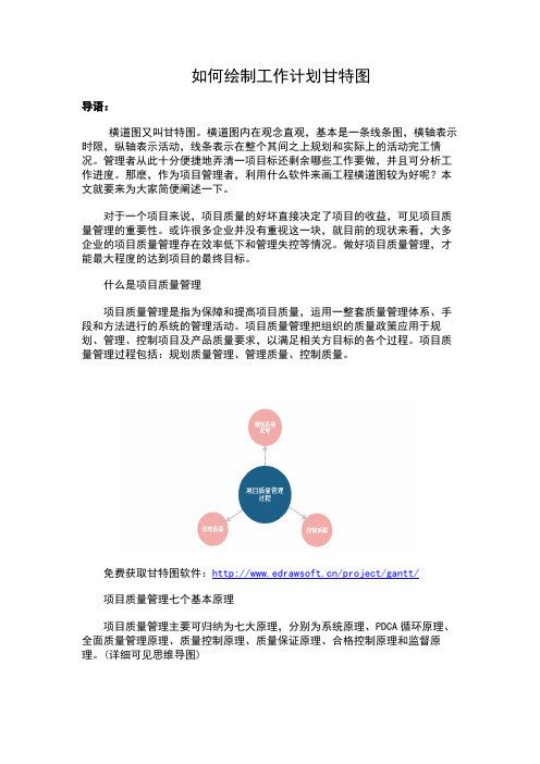 如何绘制工作计划甘特图