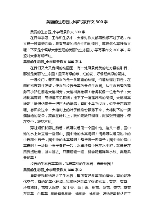 美丽的生态园_小学写景作文300字