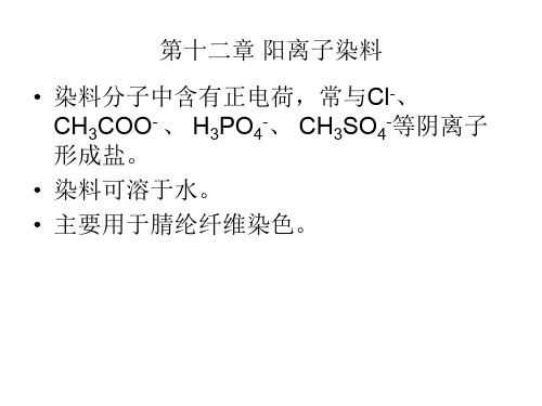 第十二章阳离子染料