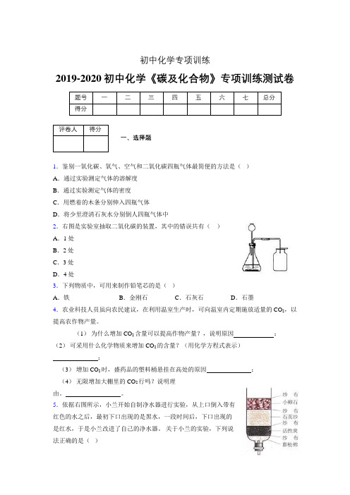 (中考)《碳及化合物》专项训练模拟测试(含答案)  (61).doc