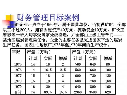 财务管理目标案例