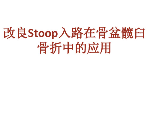 改良Stoppa入路在骨盆髋臼骨折中的应用ppt课件