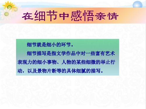 部编版初中语文活动课 亲情作文指导PPT课件