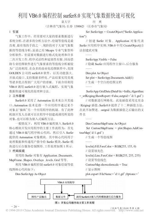 利用VB6_0编程控制surfer8_0实现气象数据快速可视化