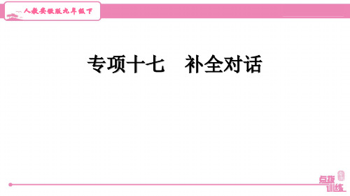 最新人教版中考英语复习课件专项十七 补全对话