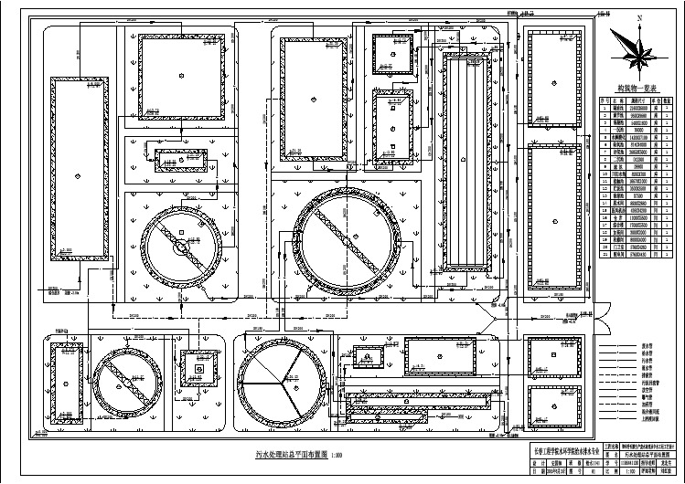 污水处理厂总平面图设计