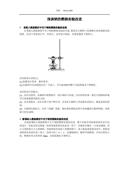 浅谈钠的燃烧实验改进