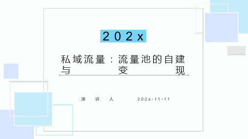 私域流量：流量池的自建与变现PPT模板