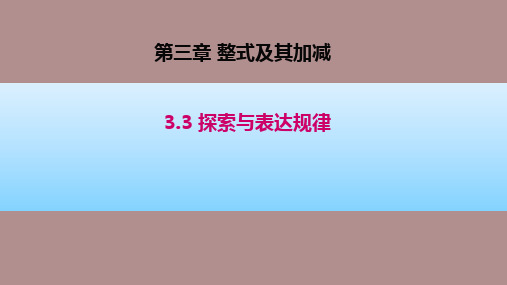 3.3.1 探索与表达规律 (课件)北师大版(2024)数学七年级上册)