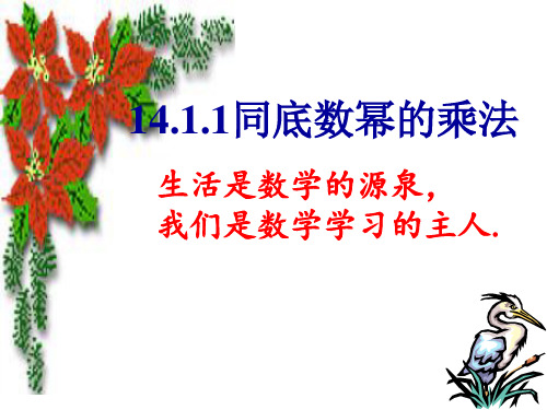 人教版数学八年级上册14.1.1 同底数幂的乘法课件