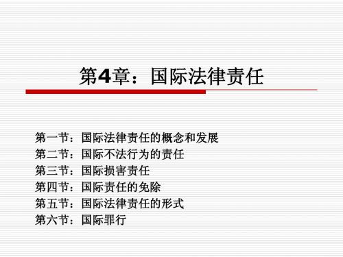 第4章 国际法律责任